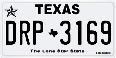 TX license plate DRP3169
