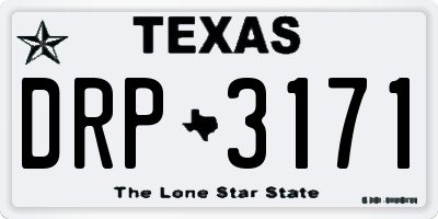TX license plate DRP3171
