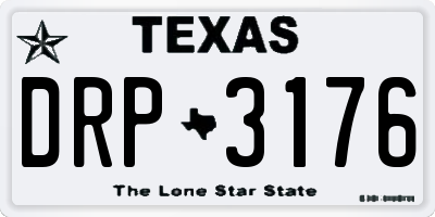 TX license plate DRP3176