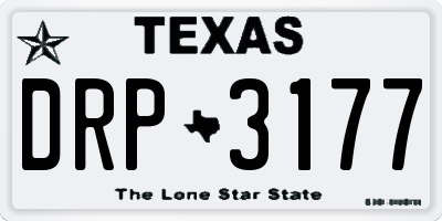TX license plate DRP3177