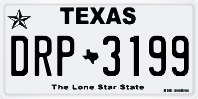TX license plate DRP3199