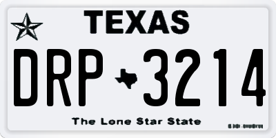 TX license plate DRP3214