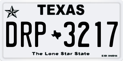 TX license plate DRP3217