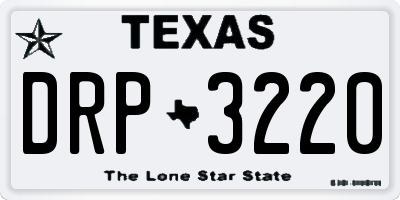 TX license plate DRP3220