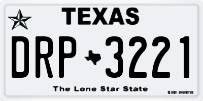TX license plate DRP3221