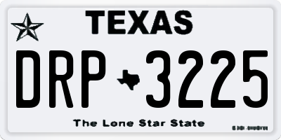TX license plate DRP3225