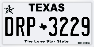 TX license plate DRP3229