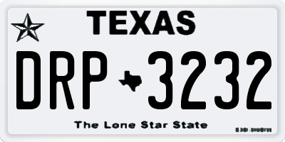 TX license plate DRP3232