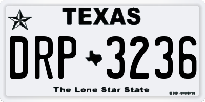TX license plate DRP3236