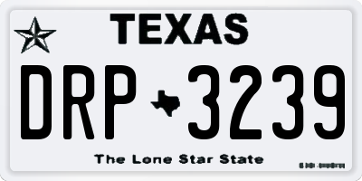 TX license plate DRP3239