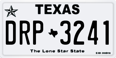 TX license plate DRP3241