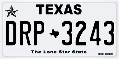 TX license plate DRP3243