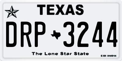 TX license plate DRP3244