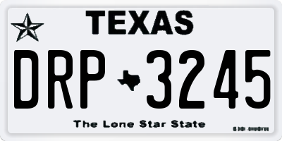 TX license plate DRP3245