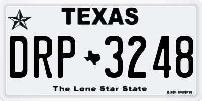 TX license plate DRP3248