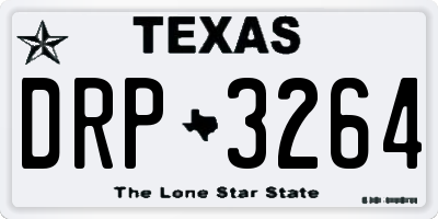 TX license plate DRP3264