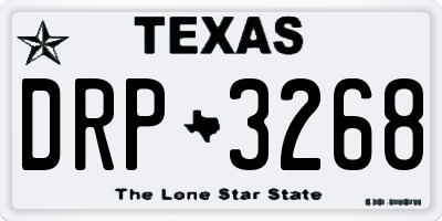 TX license plate DRP3268