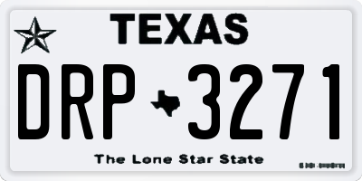 TX license plate DRP3271