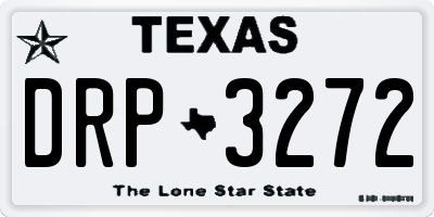 TX license plate DRP3272