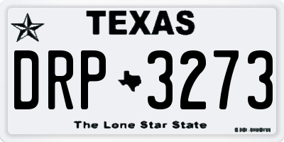 TX license plate DRP3273