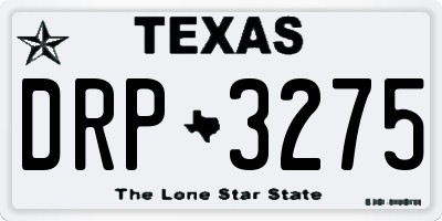 TX license plate DRP3275