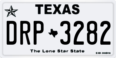 TX license plate DRP3282