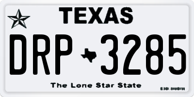 TX license plate DRP3285