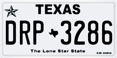 TX license plate DRP3286