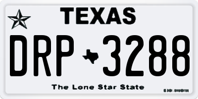 TX license plate DRP3288
