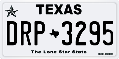 TX license plate DRP3295
