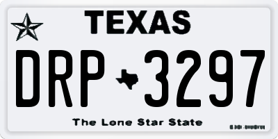 TX license plate DRP3297