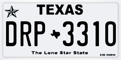 TX license plate DRP3310