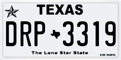 TX license plate DRP3319