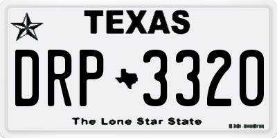 TX license plate DRP3320