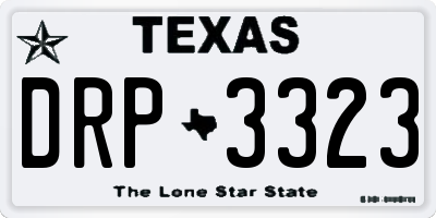TX license plate DRP3323
