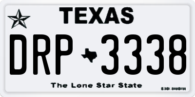 TX license plate DRP3338