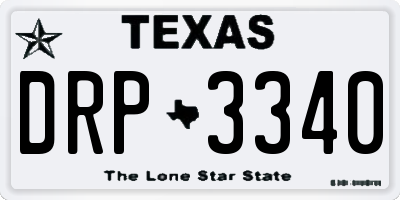 TX license plate DRP3340