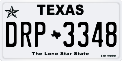 TX license plate DRP3348