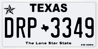 TX license plate DRP3349