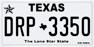 TX license plate DRP3350