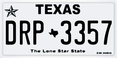 TX license plate DRP3357