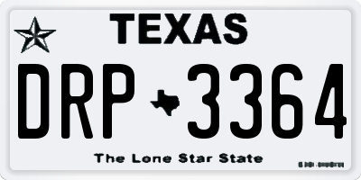TX license plate DRP3364