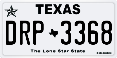 TX license plate DRP3368
