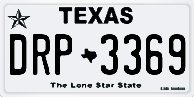 TX license plate DRP3369