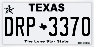TX license plate DRP3370