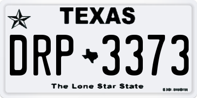 TX license plate DRP3373