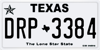 TX license plate DRP3384