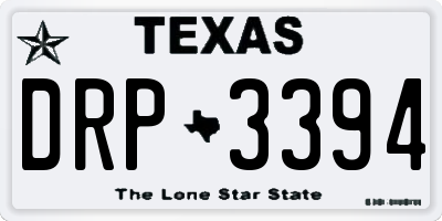 TX license plate DRP3394