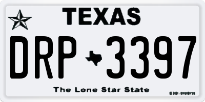 TX license plate DRP3397