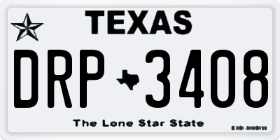 TX license plate DRP3408